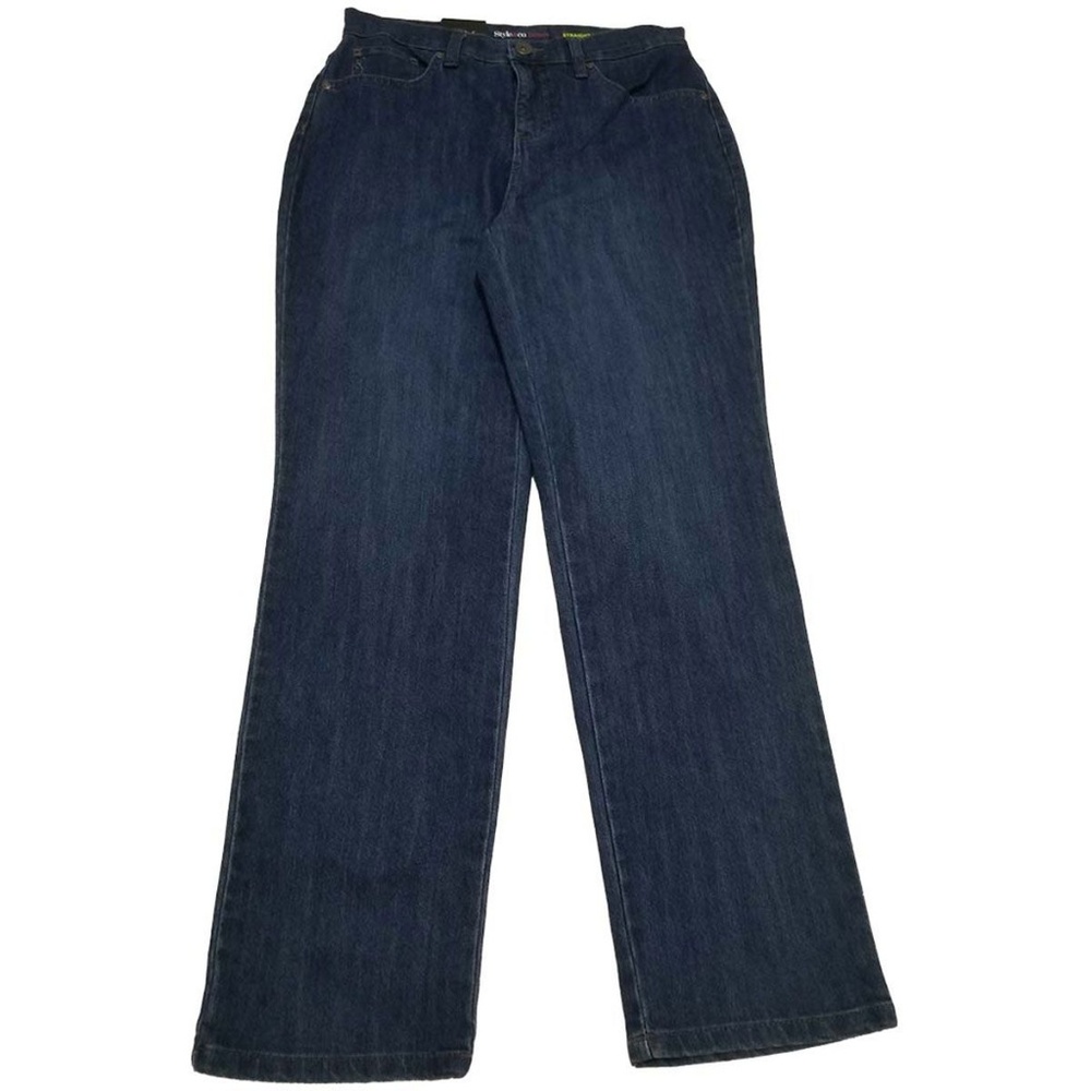 Style & Co Tummy-Control Straight-Leg High Rise